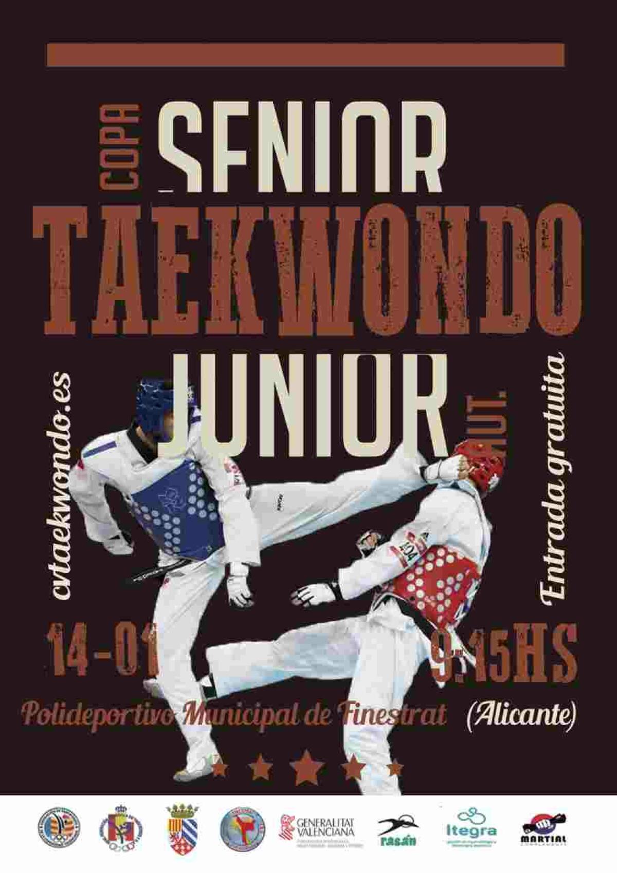 El pabellón de Finestrat acoge este domingo el Campeonato Autonómico Junior y la Copa Senior de Taekwondo