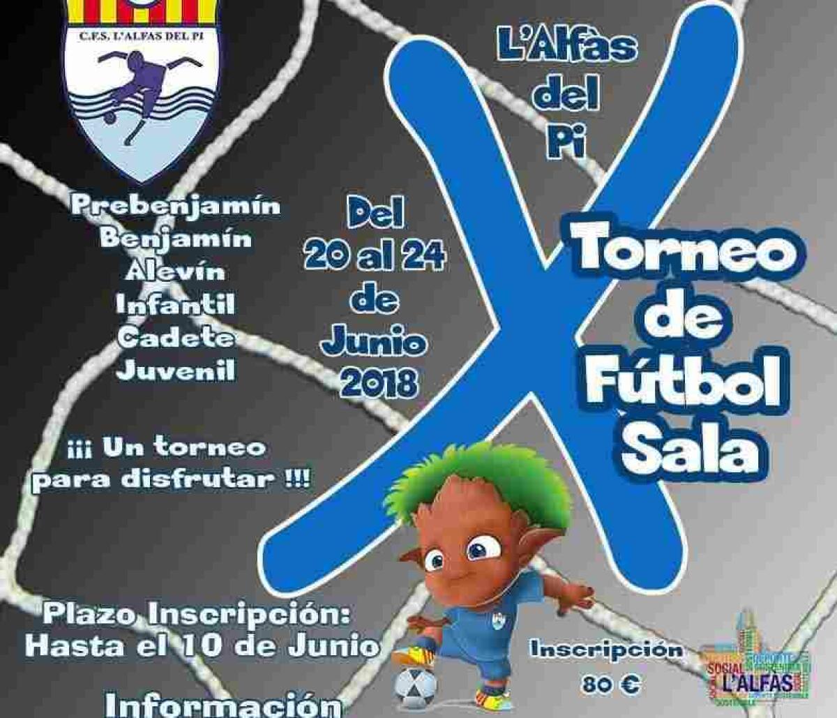 La X edición del torneo de Fútbol Sala base de l’Alfàs supera la participación de los anteriores con mas de 40 equipos