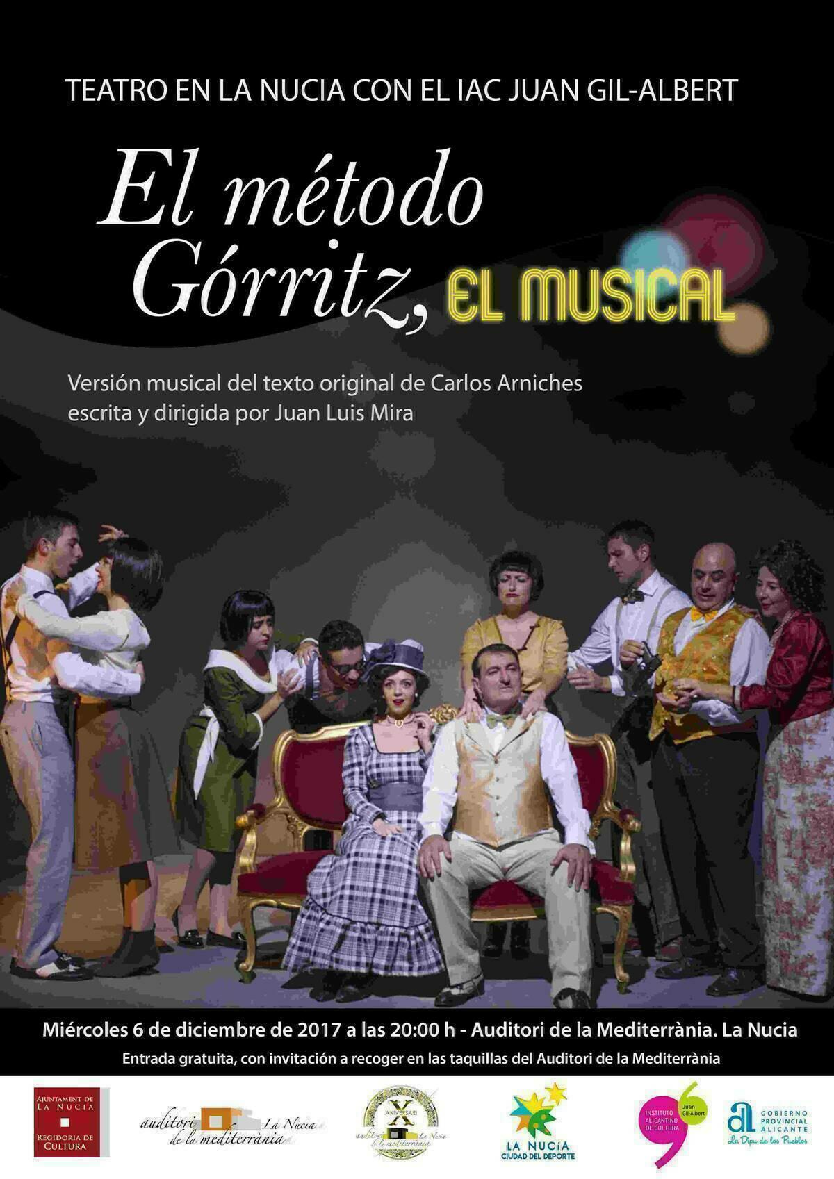 La Nucía · Teatro gratuito con “El método Górritz, el musical” mañana en l’Auditori