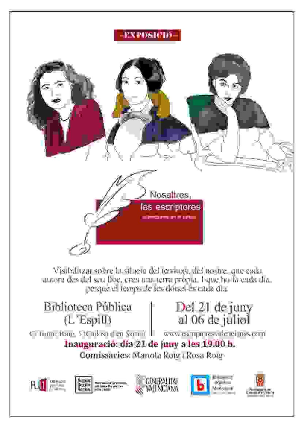 Callosa · La Biblioteca l’Espill acoge del 21 de junio al 6 de julio la exposición ‘Nosaltres, les escriptores. Valencianes en el temps’