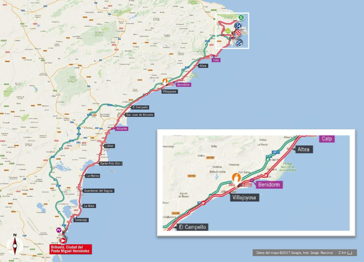 La Vuelta Ciclista a España pasará el domingo por la Vila Joiosa