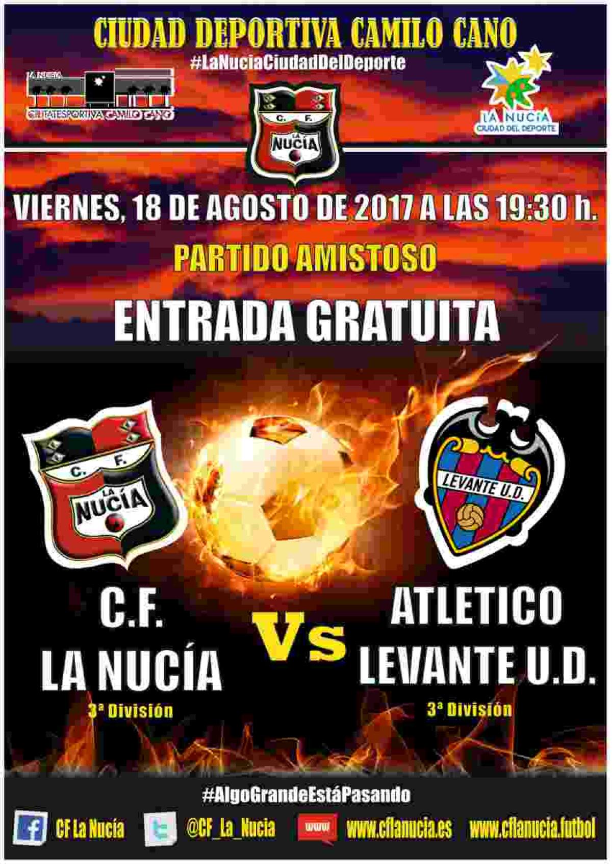 El C.F. La Nucia jugará contra el Levante U.D. de 3ª División en su presentación el 20 de julio