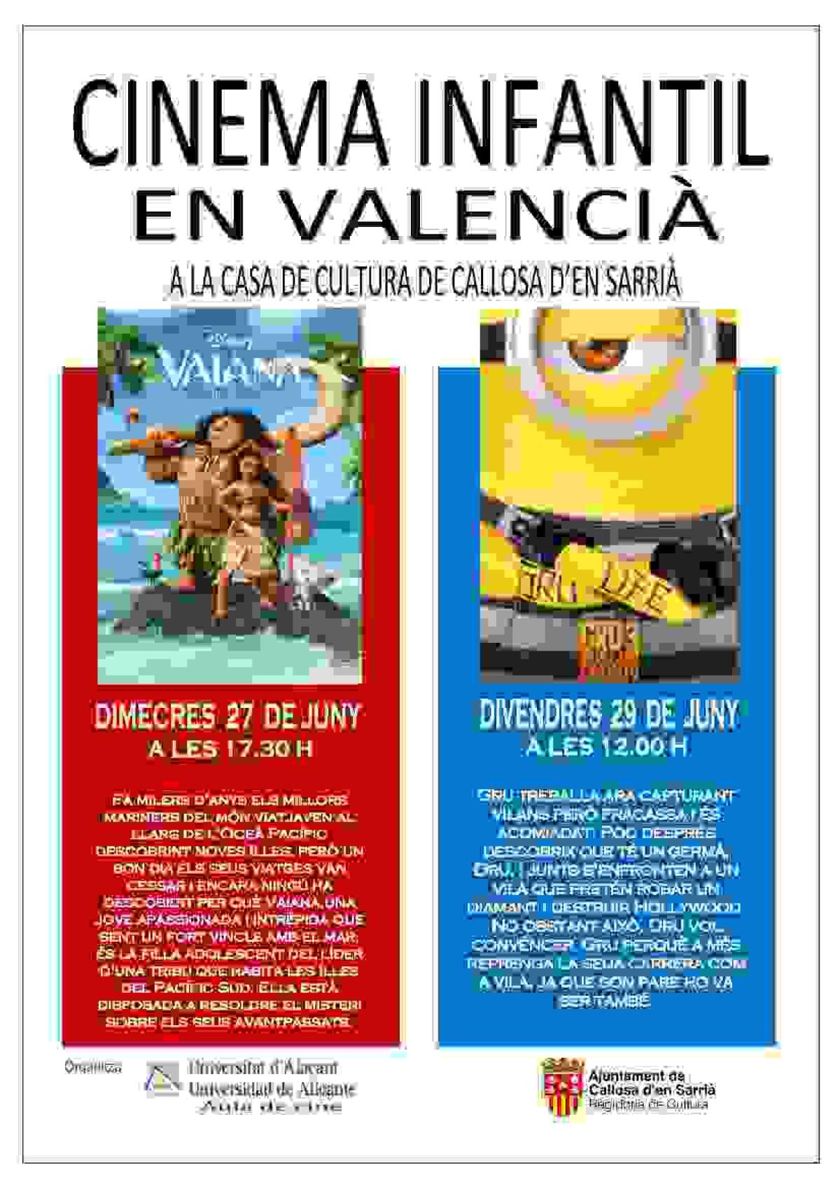  Callosa · La Casa de Cultura acoge un ciclo de Cine Infantil en Valenciano