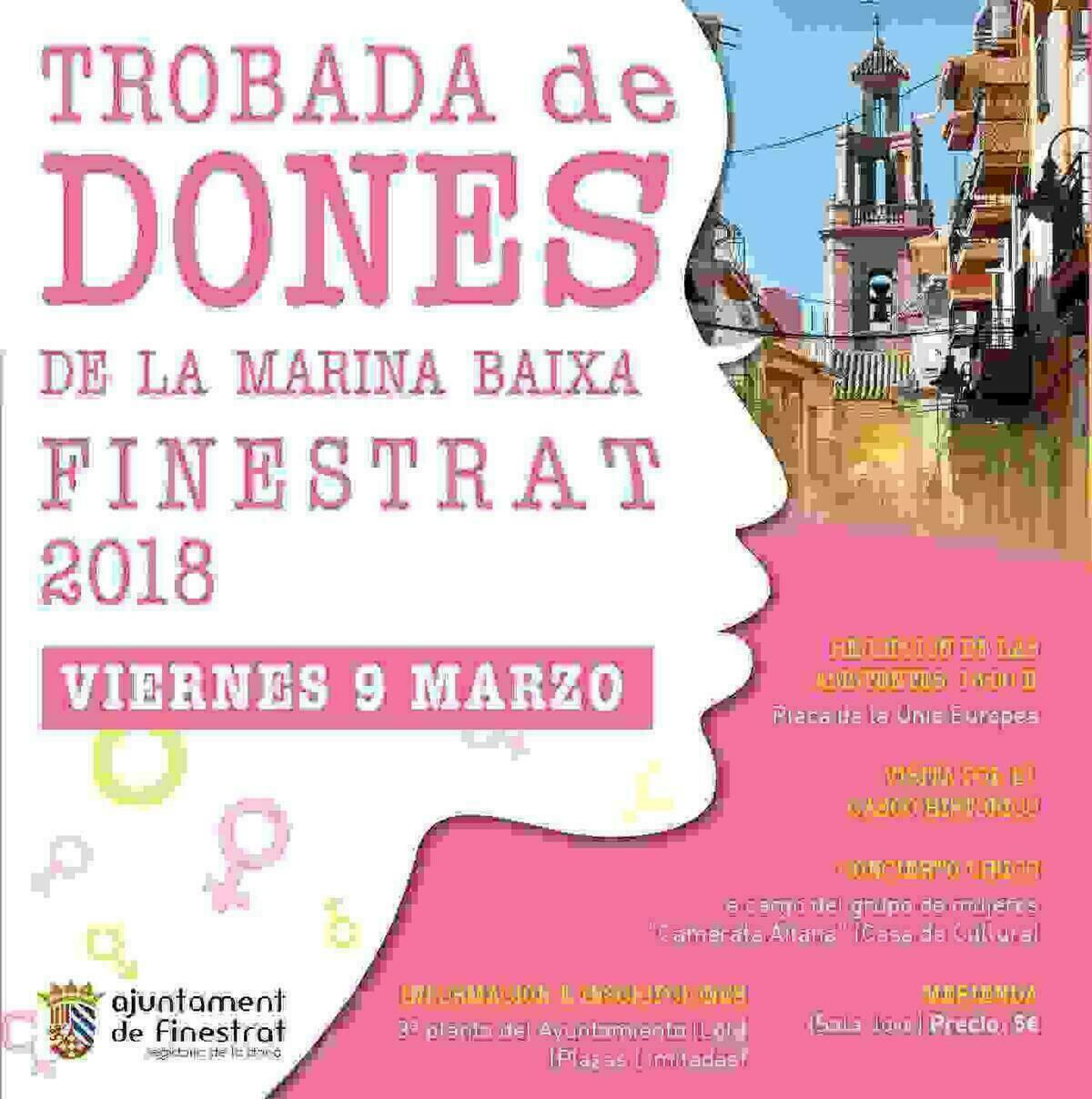 Finestrat acogerá el “Encuentro comarcal de mujeres de la Marina Baixa” el próximo 9 de marzo