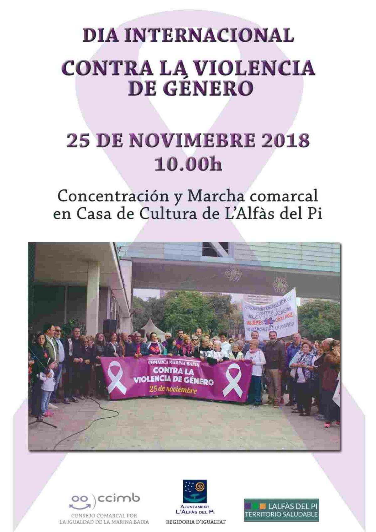 La Marcha Comarcal contra la Violencia de Género se celebrará el 25N en l’Alfàs