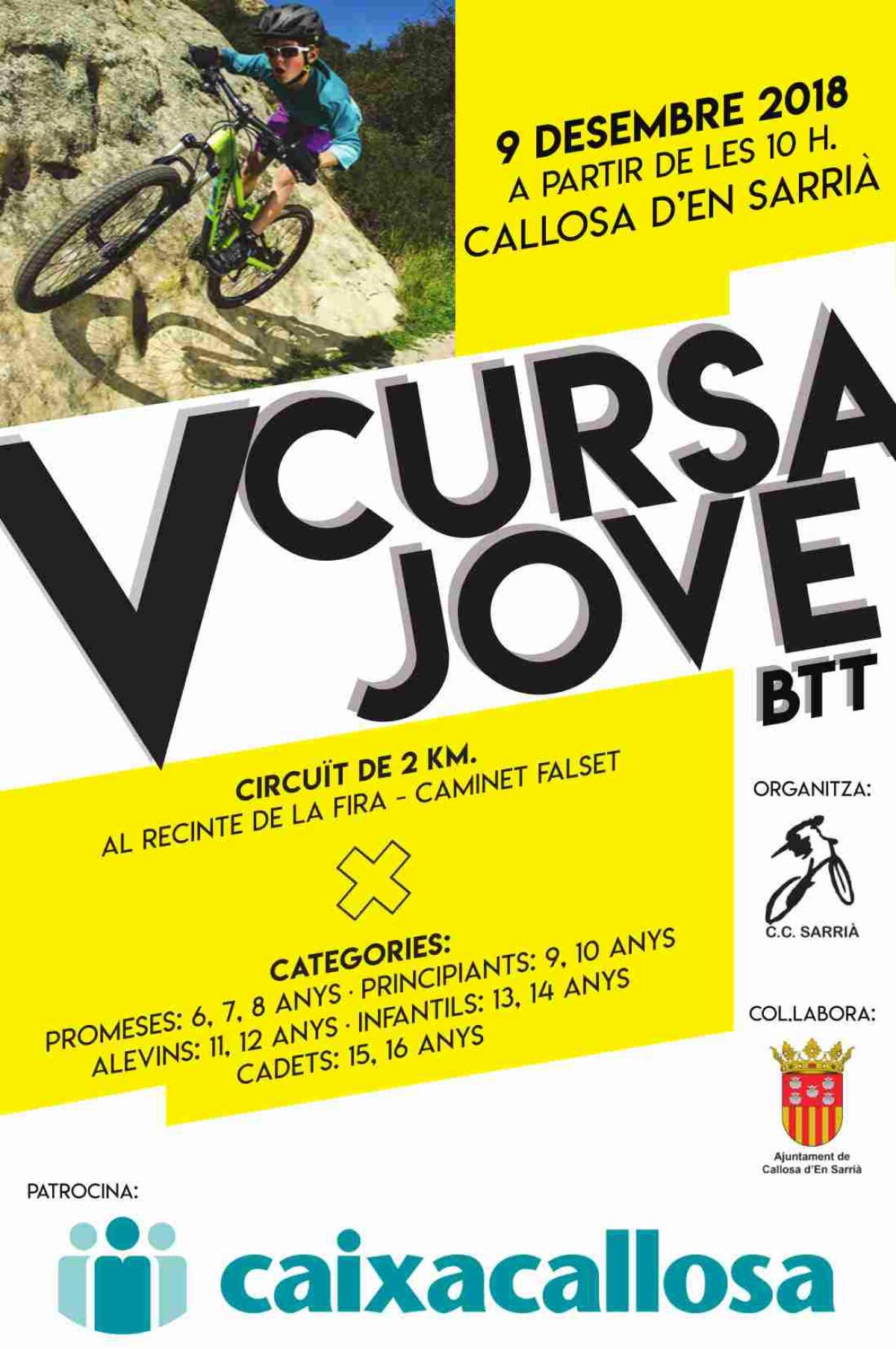  El Club Ciclista Sarrià organiza el próximo 9 de diciembre la V Cursa Jove BTT