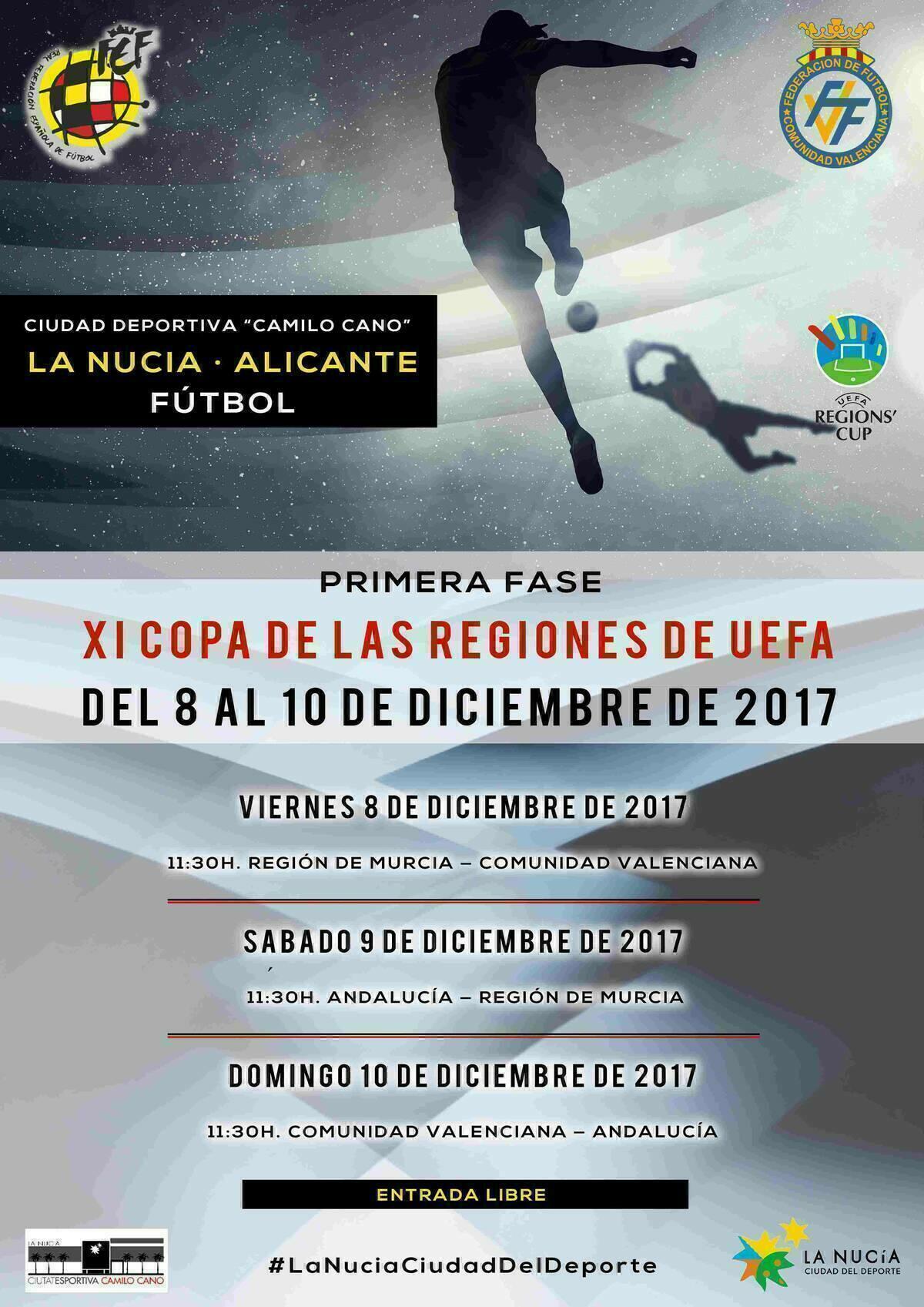 Mañana comienza la  Copa de las Regiones de UEFA en #LaNuciaCiudadDelDeporte