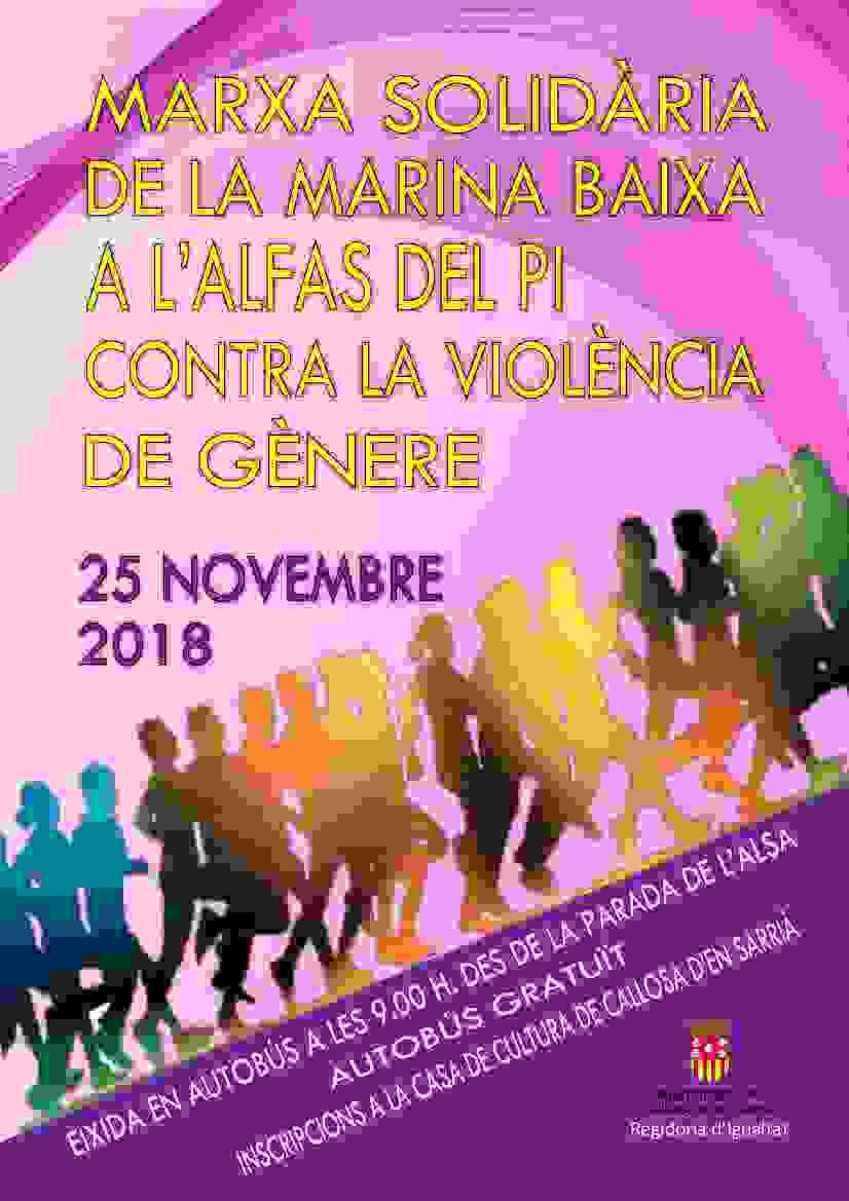  Callosa d’en Sarrià participa este domingo en la Marcha Solidaria de la Marina Baixa contra la Violencia de Género