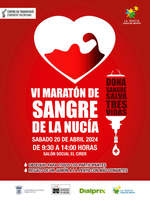 El Salón Social El Cirer acoge mañana el VI Maratón de Sangre