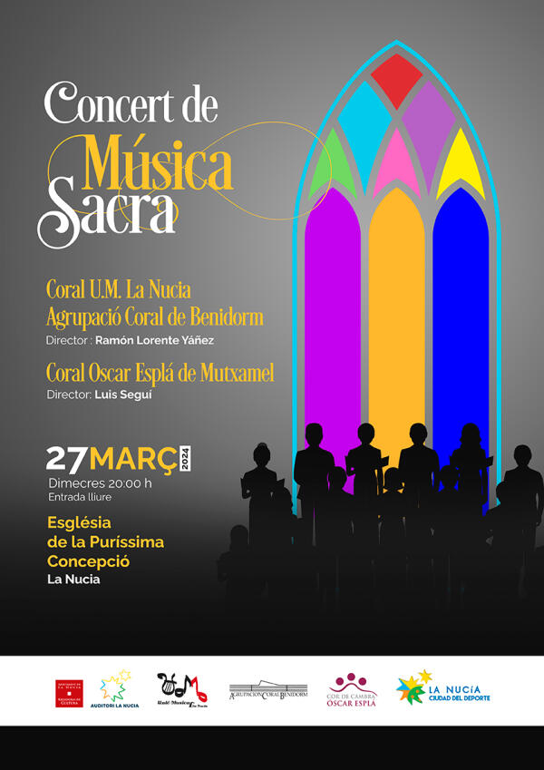 Mañana “Concierto de Corales” en la Iglesia de La Nucía con entrada gratuita
